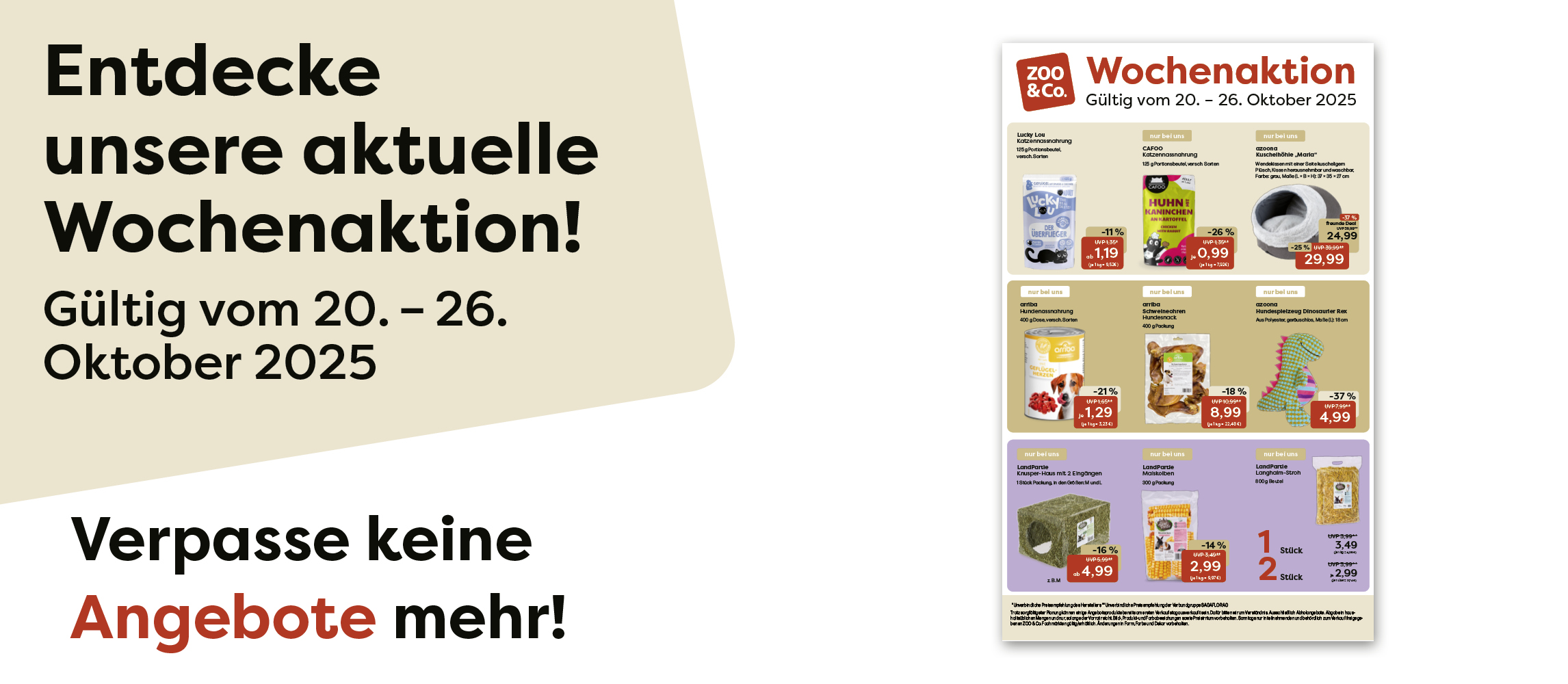 Entdecke unsere aktuelle Wochenaktion vom 20.10.-26.10.